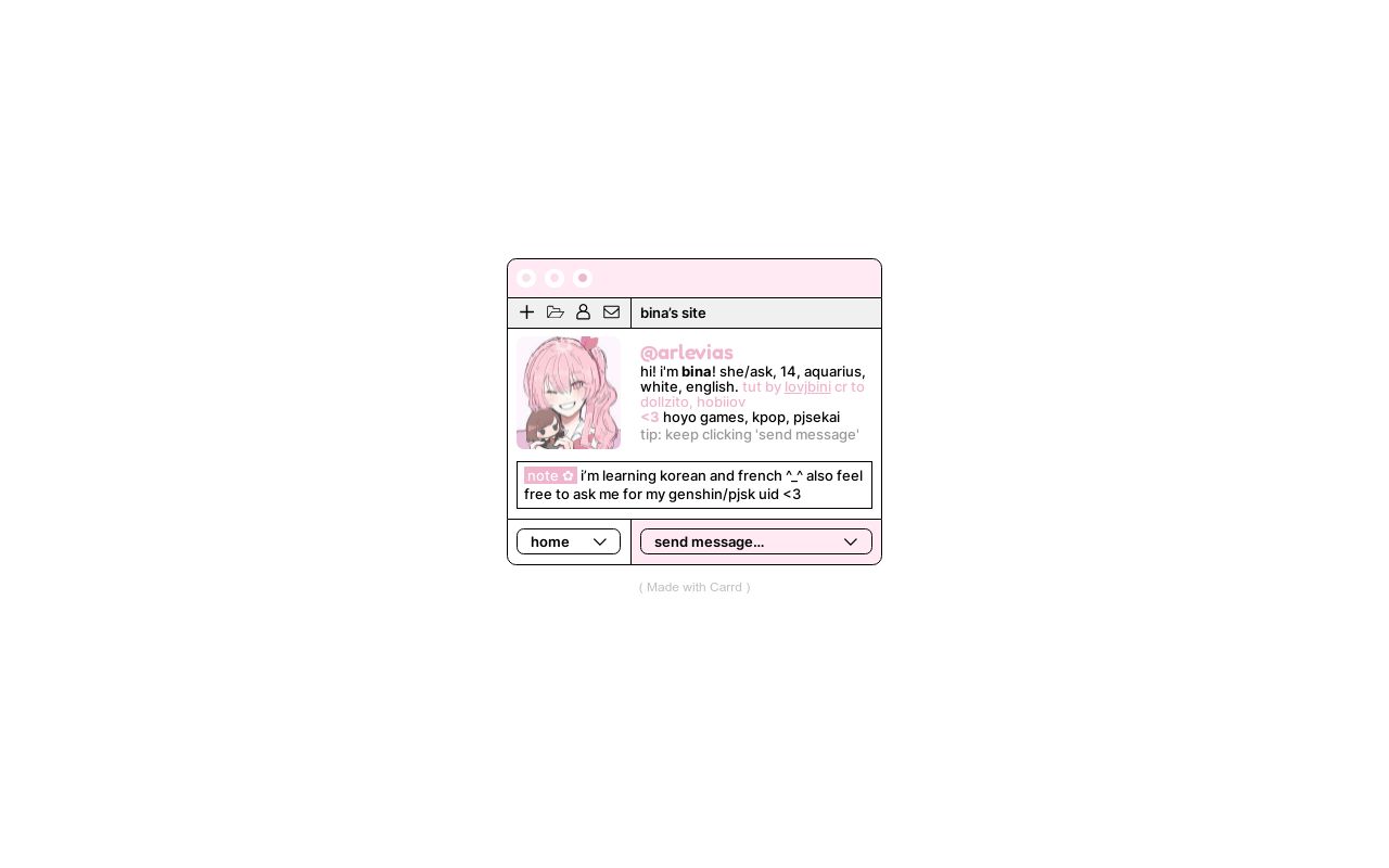 Carrd profile picture for @crease